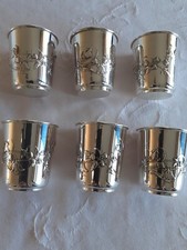 6 versilberte Becher  vintage