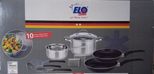 Elo Basic Horizon 14240 Topf und Pfannenset 10 teilig silber schwarz