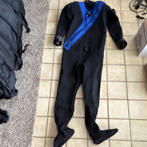 Dui cf200 drysuit black - drysuit, blue
