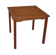 Gartentisch Holztisch Gartenmöbel Tisch Esstisch LAGO 75X75cm Eukalyptus 2. WAHL