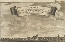 Könnern Saale Original Kupferstich Dreyhaupt 1748
