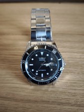 Herren-Armbanduhr Automatik Taucher Uhr Edelstahl Armbanduhr Schwarz Silber Neu