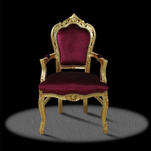Barock stuhl rot gold - , esstisch