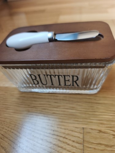 Glas butterdose mit - glas,