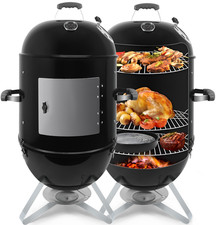 Kugelgrill Holzkohlegrill Campinggrill mit Deckel Thermometer Räuchergrill BBQ