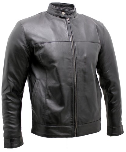 Herren retro schwarze nappa - herren,