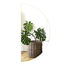 100cm Halbkreisförmiger LED Spiegel mit Beleuchtung 3 LED Typen zur Auswahl