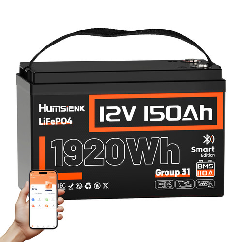 Humsienk lifepo4 12v - humsienk, 150ah