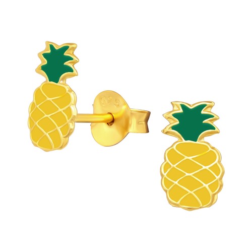 Kinder ohrringe ananas 925 - kinder,