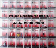Preiser H0 1:87 Einzelfiguren (Stand 08.11.25) Exklusiv-Serie Nr. 28000 - 28276