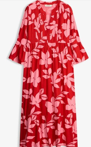 Damen maxi kleid rot - maxi,
