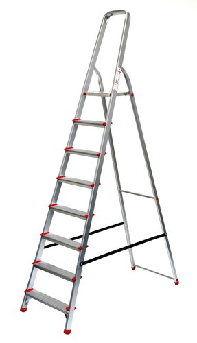 Alu stehleiter stufig - alu-stehleiter, 8-stufig