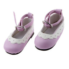 1/4 niedliche helllila Knöchelriemen flache Schuhe für BJD Puppenkleidung