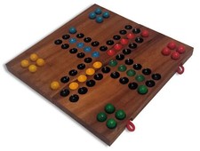 X Taschen Pocket Ludo  B Holz
