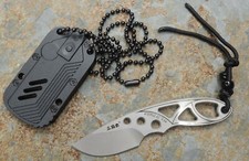 Sanrenmu "The Violet" Messer 4101 Neck Knife 12C27 Stahl ABS Scheide LED Lampe 