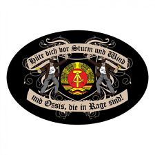 Aufkleber Hüte dich vor Sturm und Wind und Ossis die in Rage sind DDR osten