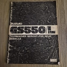 Suzuki GS550/L technischer Bericht für neue Modelle 1980