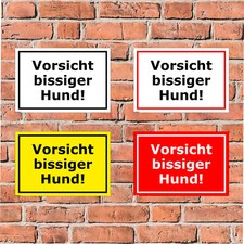 Schild Vorsicht bissiger Hund - in 4 Größen - S00017-138 Hundeschild