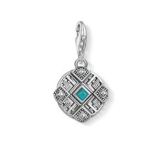 NEW Thomas Sabo Sterling Silver African Ornament Charm Turquoise
