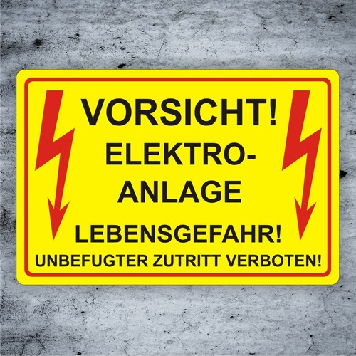Elektro schild vorsicht - schild,
