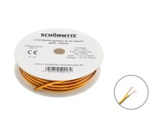 Zwillingslitze Doppellitze 2x 0,14mm² 10m Spule Litze zweiadrig Kabel Kupfer Cu
