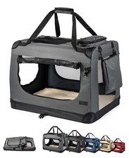 B-Ware: lionto Hundetransportbox Hundetasche Hundebox faltbar XL Grau
