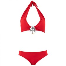 LAUREN Ralph Lauren Damen Bikini Set LR0FA87E Rot / 34 – 36 / Bademode