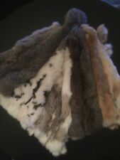 5 Stück Kaninchenfell Hasenfell - Verschiedene Farben - Neu und gegerbt