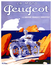 Peugeot Motorrad Rennen Kunst