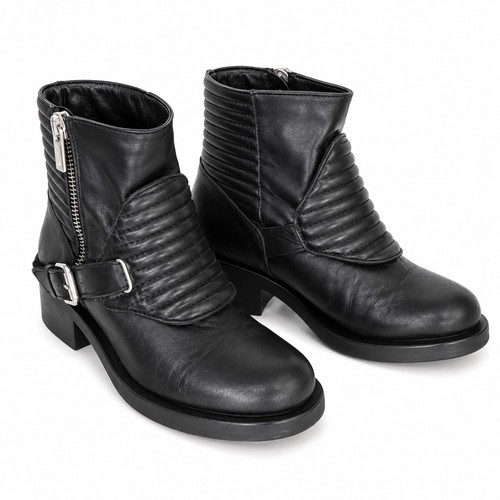Zara schwarze biker boots 4 - zara, uk