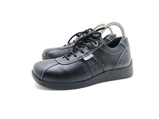 MegaGaga Damen Halbschuh Schnürschuh Comfortschuh Schwarz Gr. 35 (UK 3)