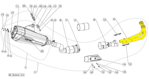 Akrapovic y5r1 krümmer und - h-y5r1,