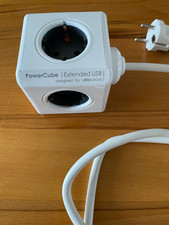 Allocacoc PowerCube Steckdosenwürfel Mehrfachstecker Weiß mit USB