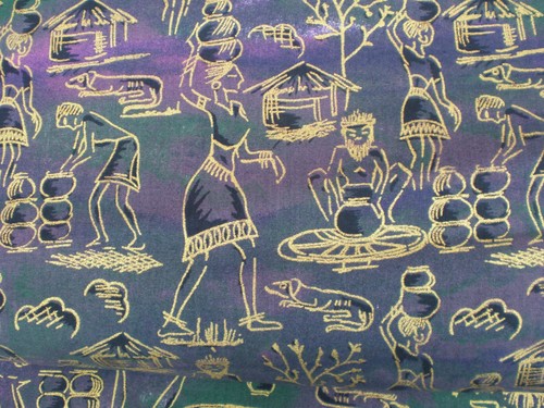 Batik druck dkl lila - ,