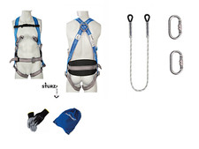 Profi 4P Auffanggurt Sicherheitsgurt + 2m Halteseil Fallschutz Baumpflege Dach