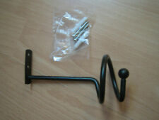 1x Raffhalter für Gardinen Schwarz Matt Metall Raffbügel Drapierhaken