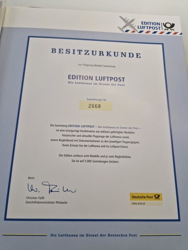 Deutsche post edition - post, luftpost