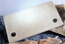 Tabakbeutel Tabaktasche Drehertasche Leder Design Serie Farbton biege neu