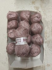 650g / 13 Knäuel Horstia Maulbeerseide Wolle Farbe 41 dunkellavendel selten