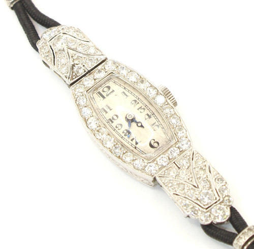 Art deco uhr platin - deco,