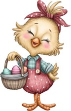 Buntes Ostern Küken Wandbild