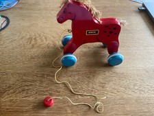 Nachzieh-Pferd aus Holz von