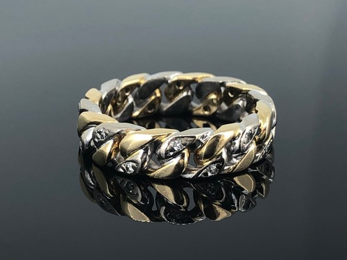 Vintage ketten ring gold 750 - ring,