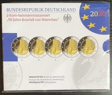 5 x 2 Euro BRD 2020 "50 Jahre