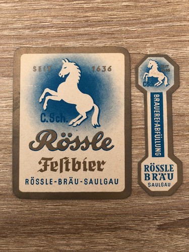 Bieretikett rössle bräu - bieretikett, rössle-bräu