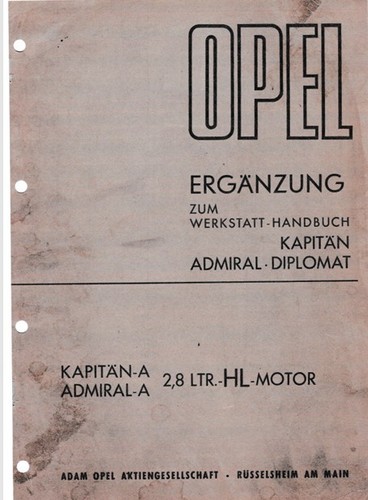 Werkstatthandbuch ergänzung - werkstatthandbuch,