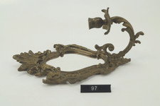 Wandspiegel mit Kerzenhalter Messing - Barock Rokoko - Vintage