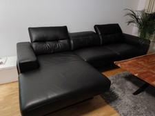 Wohnlandschaft Leder Schwarz