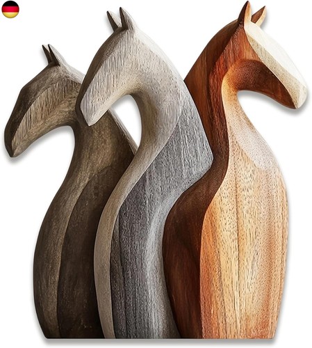 Flache pferde holz - pferde,