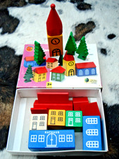 Vintage Holz Baukasten Dorf